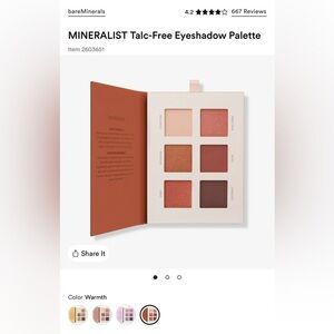 bareMinerals MINERALIST Talc-Free Eyeshadow Palette in Warmth